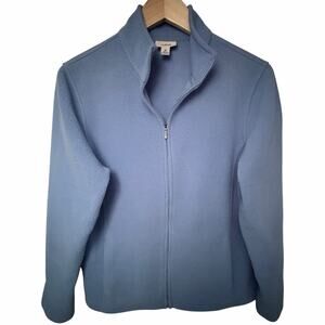 L.L.Bean Blue Full Zip Fleece Jacket Women's Medium